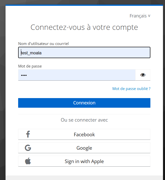 Page de Login